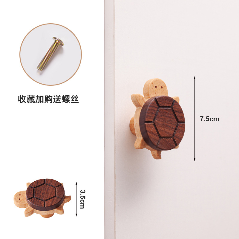 Ручка мебельная Puppy Wardrobe черепаха из черного ореха