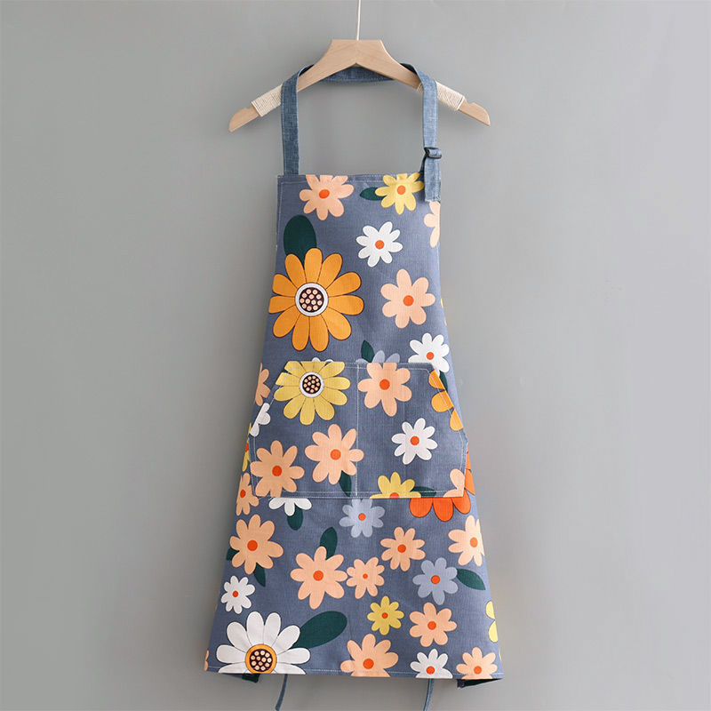 코튼 캔버스 조정 가능한 교수형 목-블루 해바라기