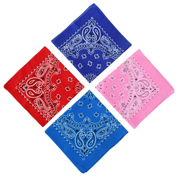 Cross-border European and American New 25g Double Worm Cashew Flower Square Scarf Outdoor Hip-hop Street Dance Paisley Cotton Printed Headscarf
