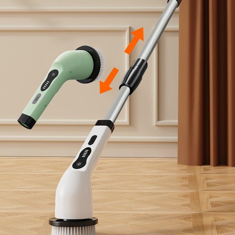Cepillo de Limpieza Eléctrico Inalámbrico Recargable Multifuncional para Cocina, Baño y Autos
