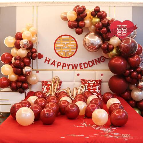 Marriage balloon wedding room scene wedding decoration celebration birthday party 10-inch pomegranate red bulk