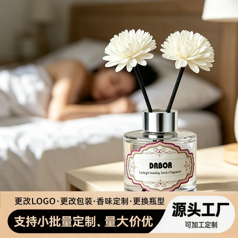 Customized Flameless Rattan Indoor Fragrance, Long-Lasting Scent Air Freshener for Bathroom, Wardrobe, and Car