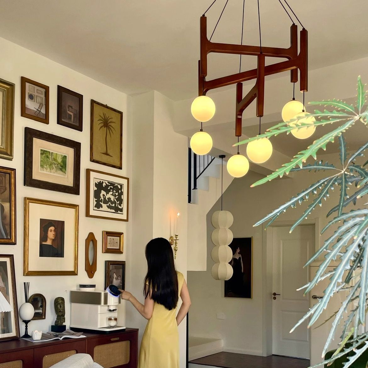 意大利Porada ASTRA侘寂風餐廳名宿客棧店鋪鏤空方形實木架吊燈