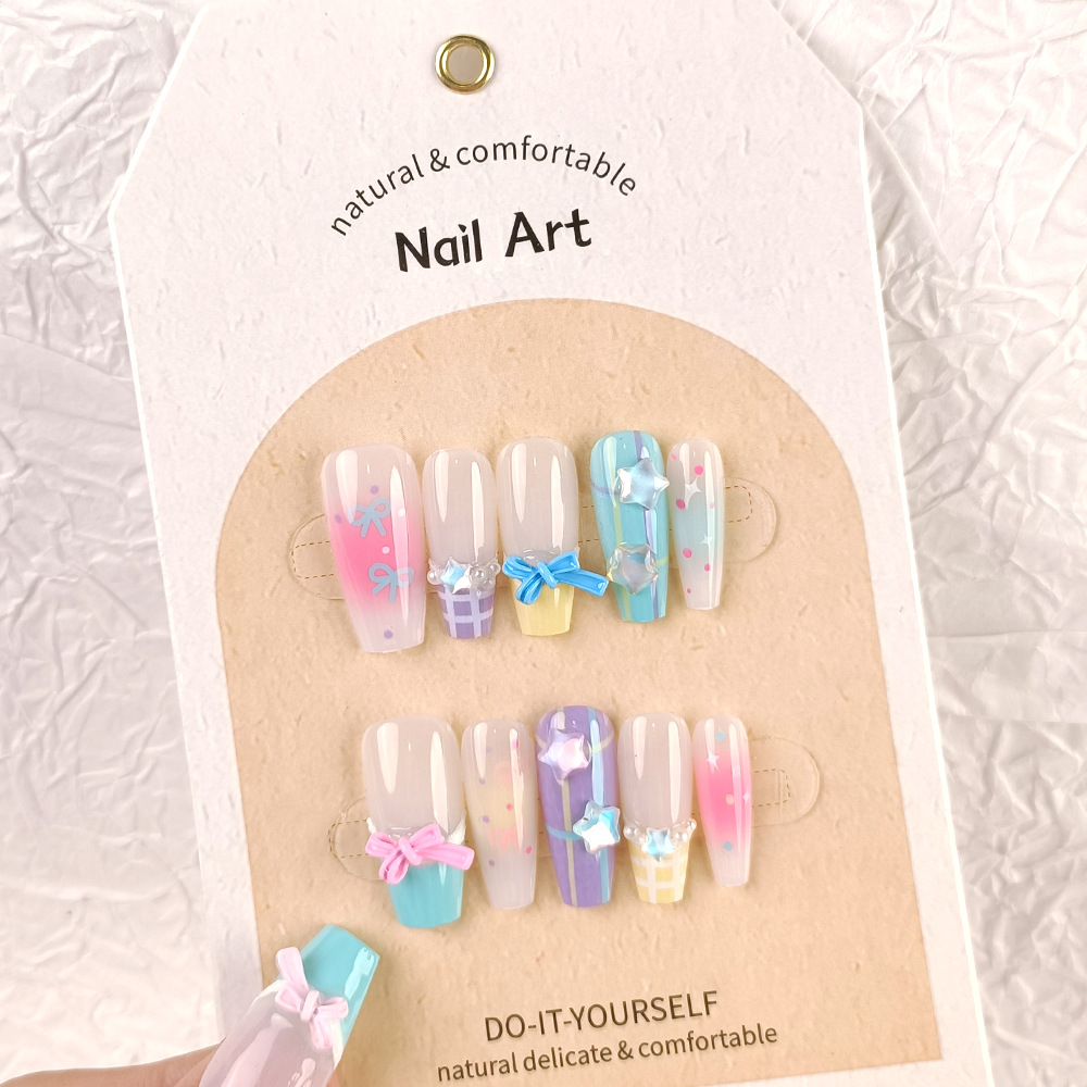 10 piezas de parche de uñas, parche de uñas de amor dulce Cool Kulomi, parche de uñas de uso manual