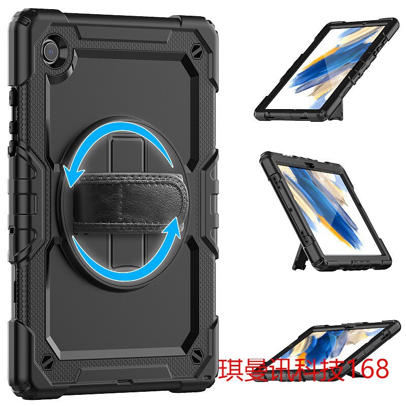 For Samsung Tab A8 10.5 x 200 protective case SM-X205 anti-fall lanyard bracket protective case For Samsung Tab A8 10.5 x 200 protective case SM-X205 anti-fall lanyard bracket protective case