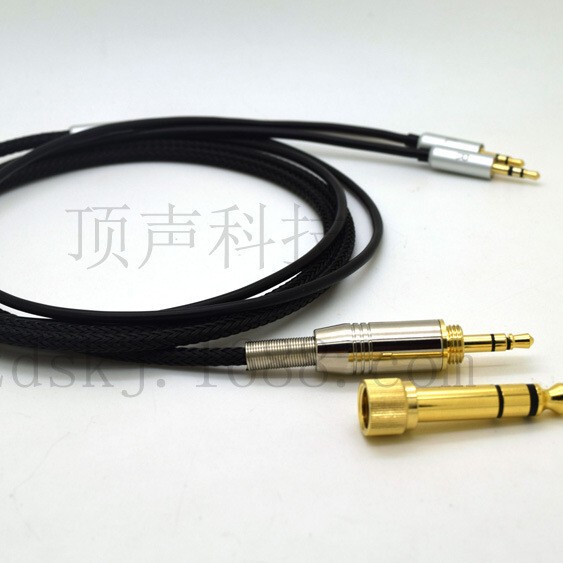 Oxygen-free copper black mesh earphone wire Hifiman HE400S/I HE560 HE-350 HE1000 V2