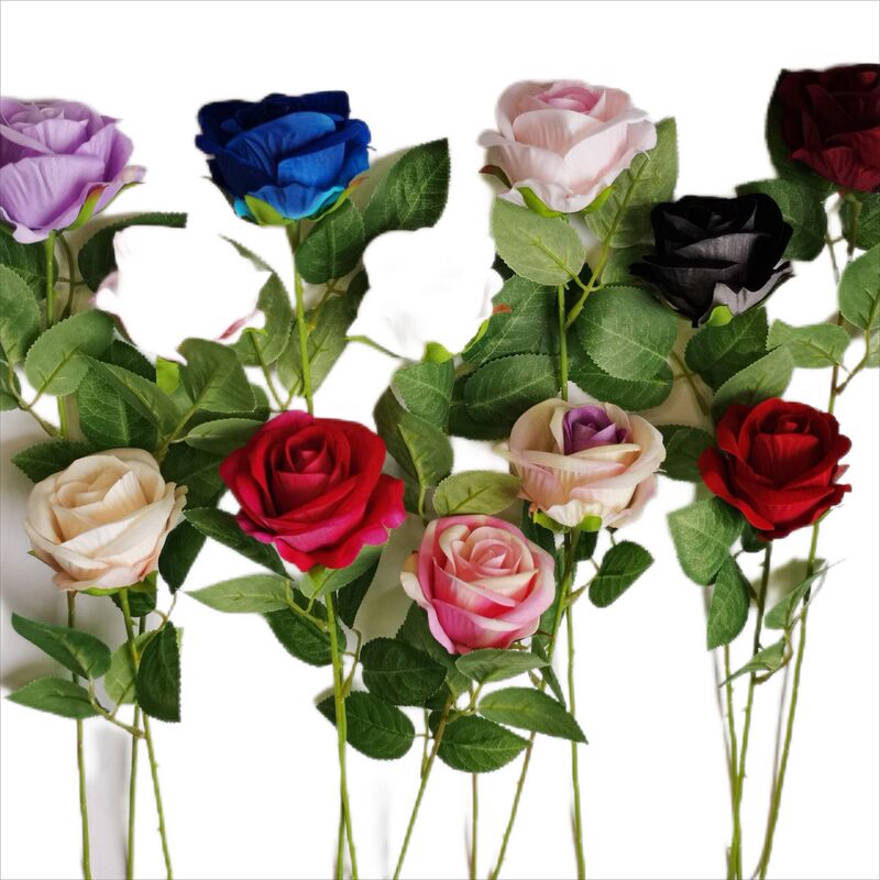 Simulated Velvet Roses, Pearl Roses, Home Hotel Wedding Valentine's Day Rose Wall Decoration, Silk Flowers, Artificial Flowers