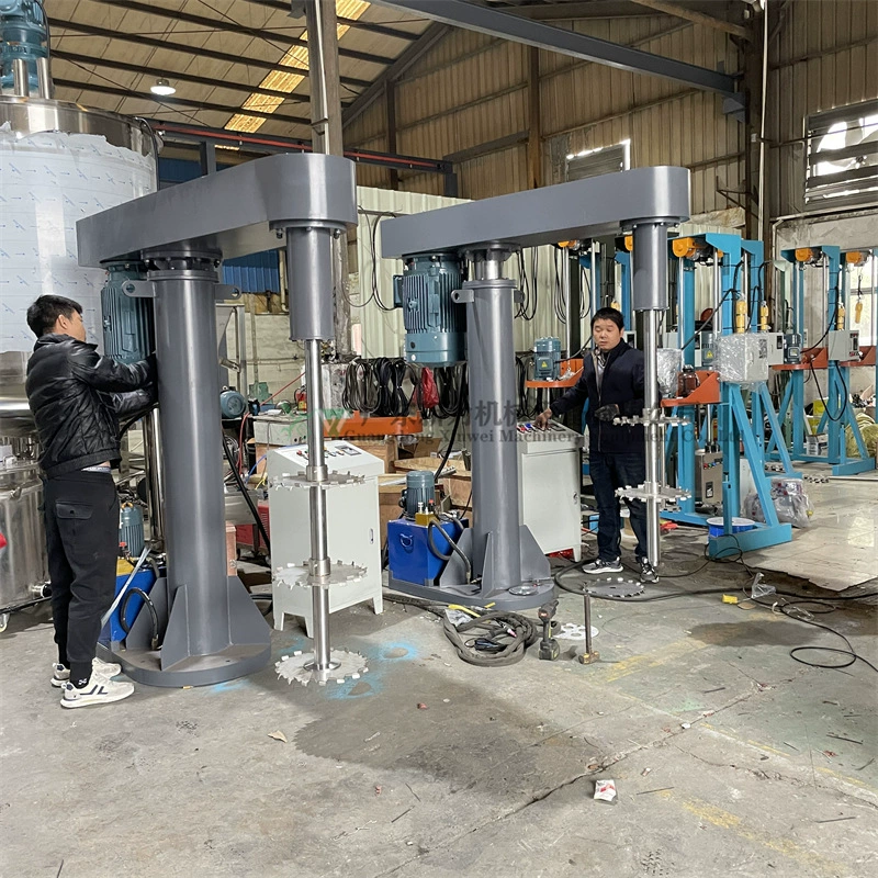 Поставка гидравлической подъемной вакуумной диспергирующей машины, косметического деаэрационного миксера, вакуумной смесительной машины для клея