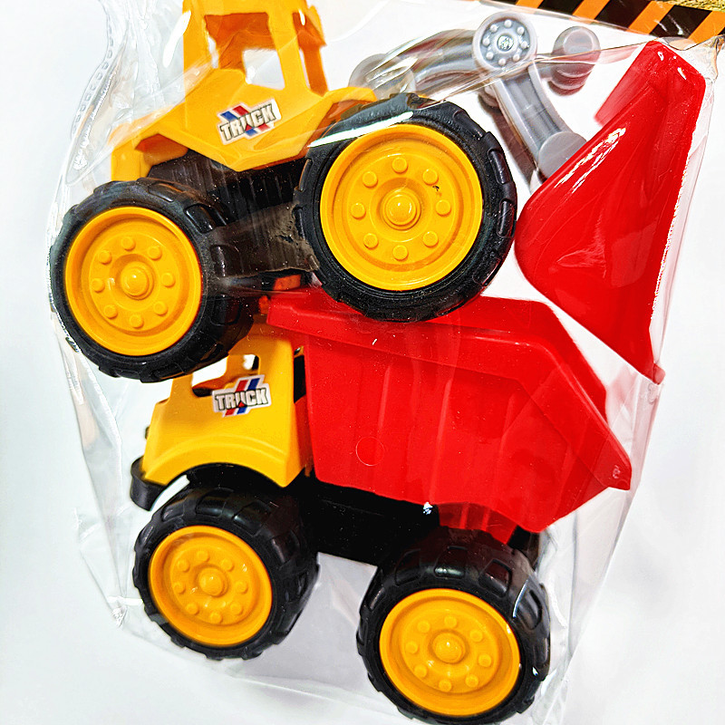 2 paquetes ATV camión volquete para niños modelo de excavadora de empuje de tierra vehículo de ingeniería de deslizamiento juguete al por mayor volumen de funcionamiento image 5