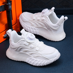 Children's Sports Shoes 2024 Spring and Summer Boys Single Mesh Breathable Sports Shoes Girls Soft Sole Casual Shoes White Shoes Wholesale