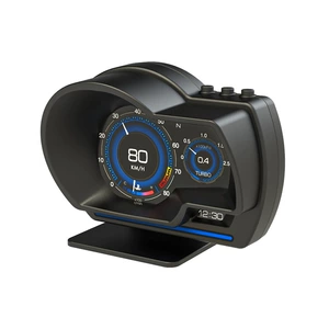 P6/A500 Car Obd Multifunctional Lcd Instrument Modified Head-Up Display Detector for Rpm, Water Temperature, Turbo