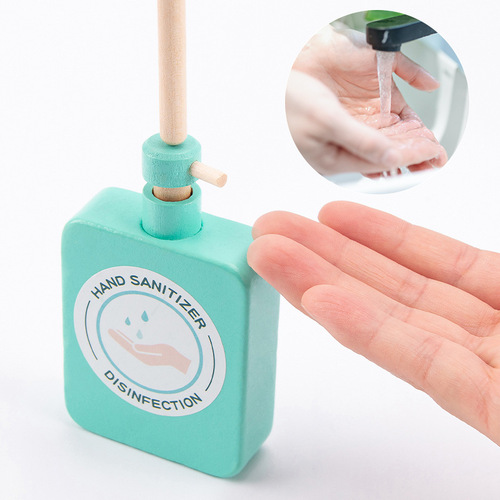 Wooden simulation thermometer protective set for children's fun interactive game role-playing as a little doctor toy