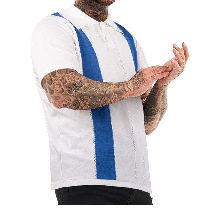 Men's Stripe Polo Shirt Men's Clothing display picture 5