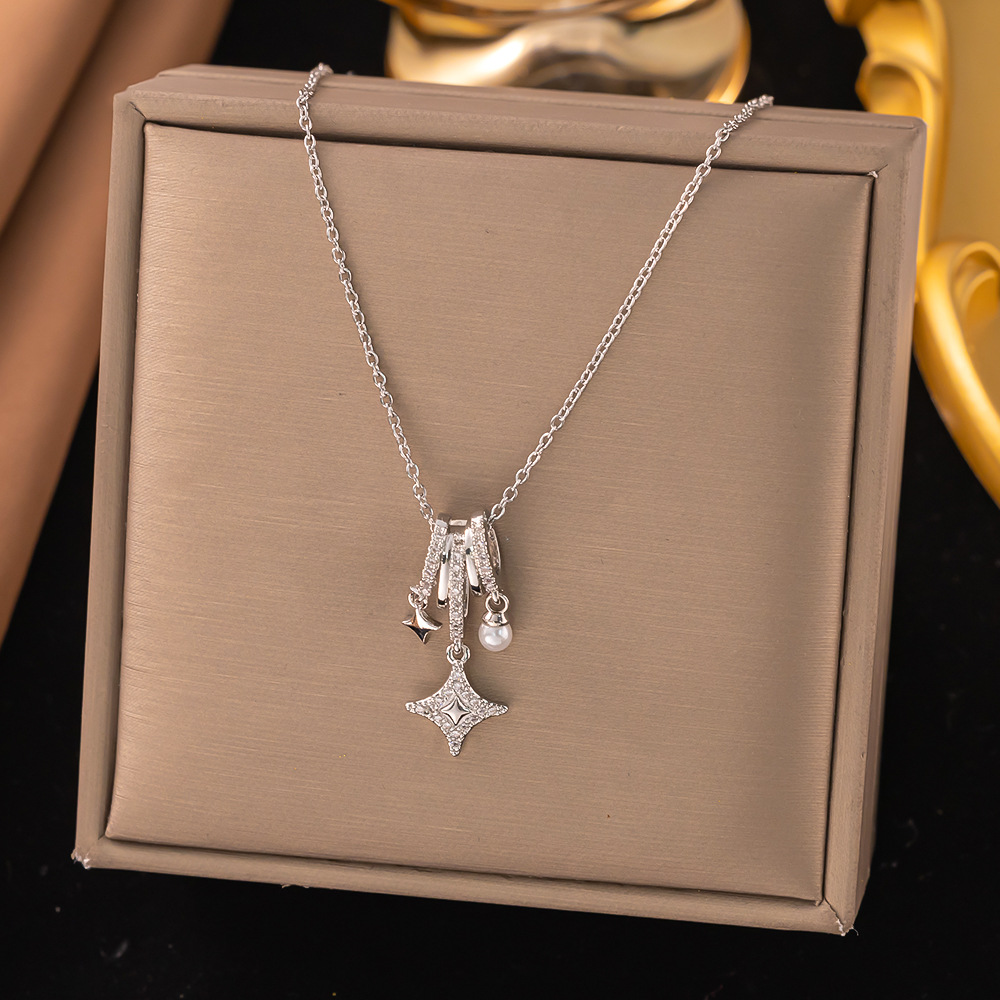 【8306】스타 목걸이【실버】