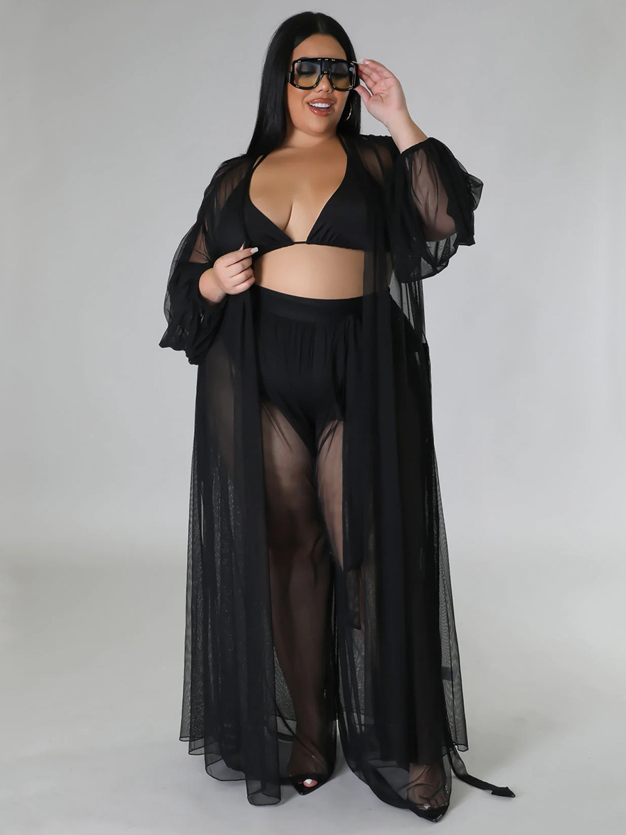 Damesæt buksesæt til plus size med flagermusærmer elegant_voghion.com