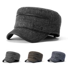 中老年人帽子男士冬季老人保暖爸爸爷爷老头帽中年鸭舌帽毛呢护耳