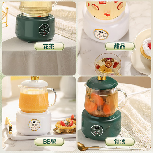 Mini health pot household multi-function kettle electric tea set floral teapot tea set small office boiling cup