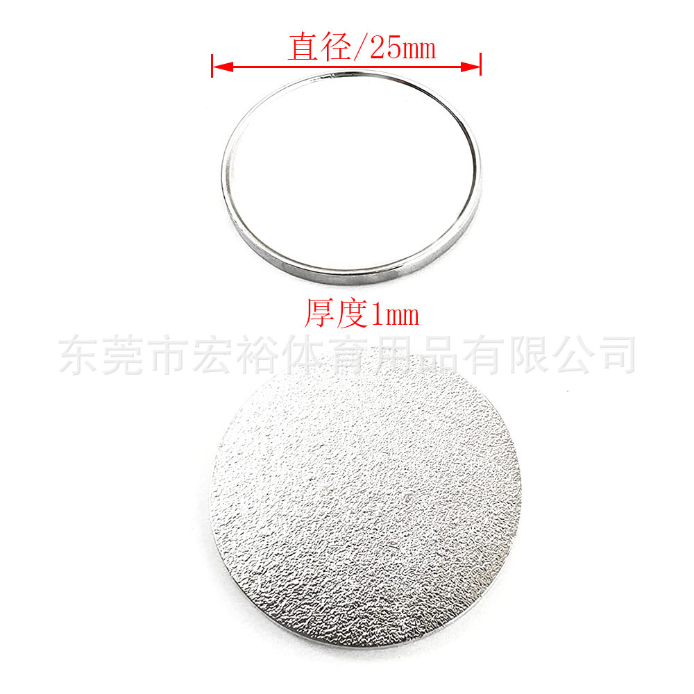 Marca de golf transfronteriza, clip para sombrero, moneda redonda en blanco, diámetro de bola, marca de golf de 25MM