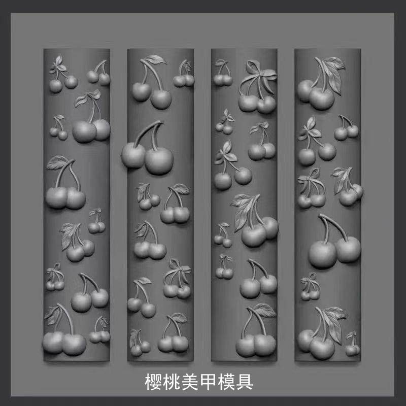 Highly Transparent Stereo Cherry Manicure Silicone Mold Creative DIY Wearable Nail Decoration Glue Nail Salon Universal Abrasive Tool Highly Transparent Stereo Cherry Manicure Silicone Mold Creative DIY Wearable Nail Decoration Glue Nail Salon Universal Abrasive Tool