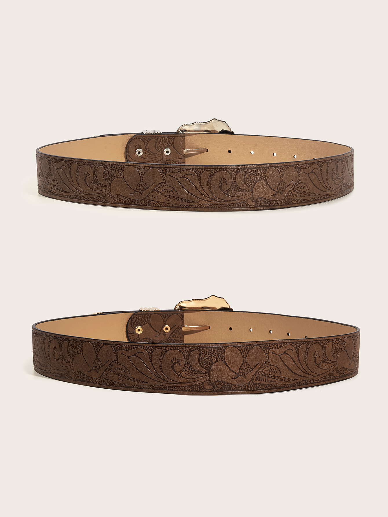 Casual Simple Style Printing Imitation Leather Alloy Women's Leather Belts display picture 4