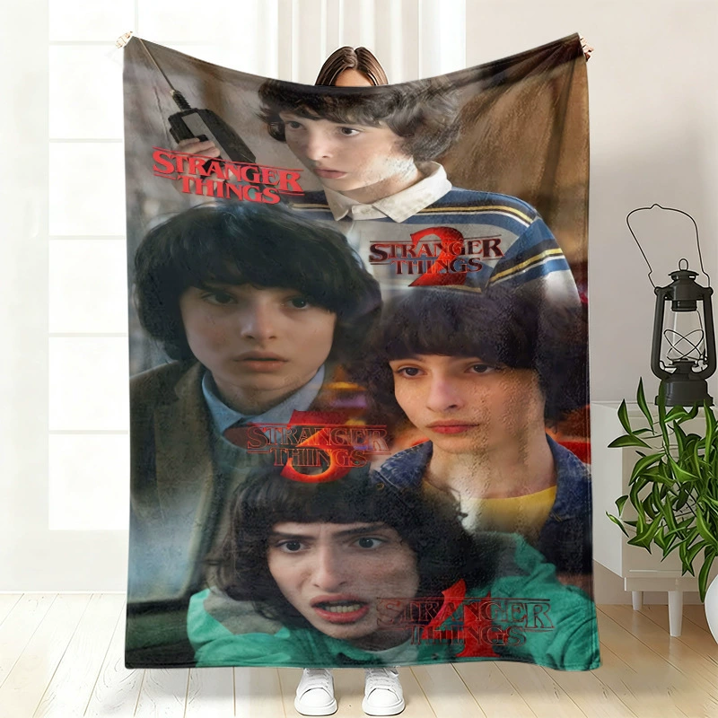 Плюшевая флисовая плед-одеяло BylerCP (в стиле Stranger Things), мягкий для отдыха, 70×100–150×200 см