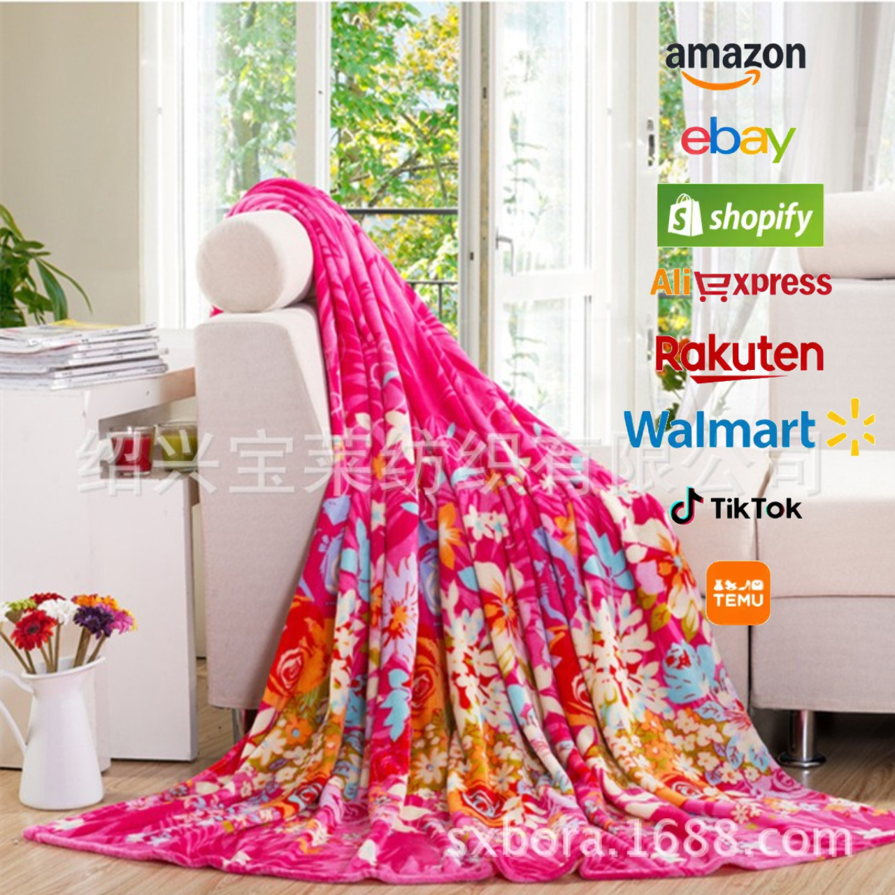 厂家春夏新款法兰绒 服装面料毛毯法兰绒可爱卡通印花法兰绒