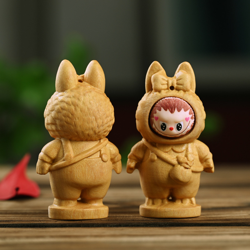 ゴールデンサンダルウッドカボチャラブブ文遊びブレスレットブレスレットファッションジュエリーアクセサリーホームオフィスデスクかわいい小さな装飾品|undefined