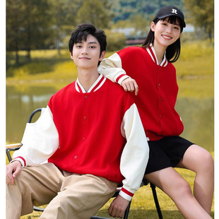 Autumn New Design Sense Preppy Style Loose New Oxygen Cotton Baseball Uniform Men and Women with the Same Paragraph