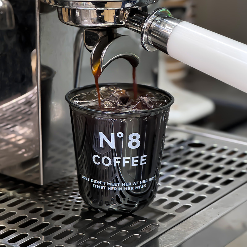 一次性咖啡杯子带盖塑料奶茶U型冷饮杯透明商用外带打包杯定印制