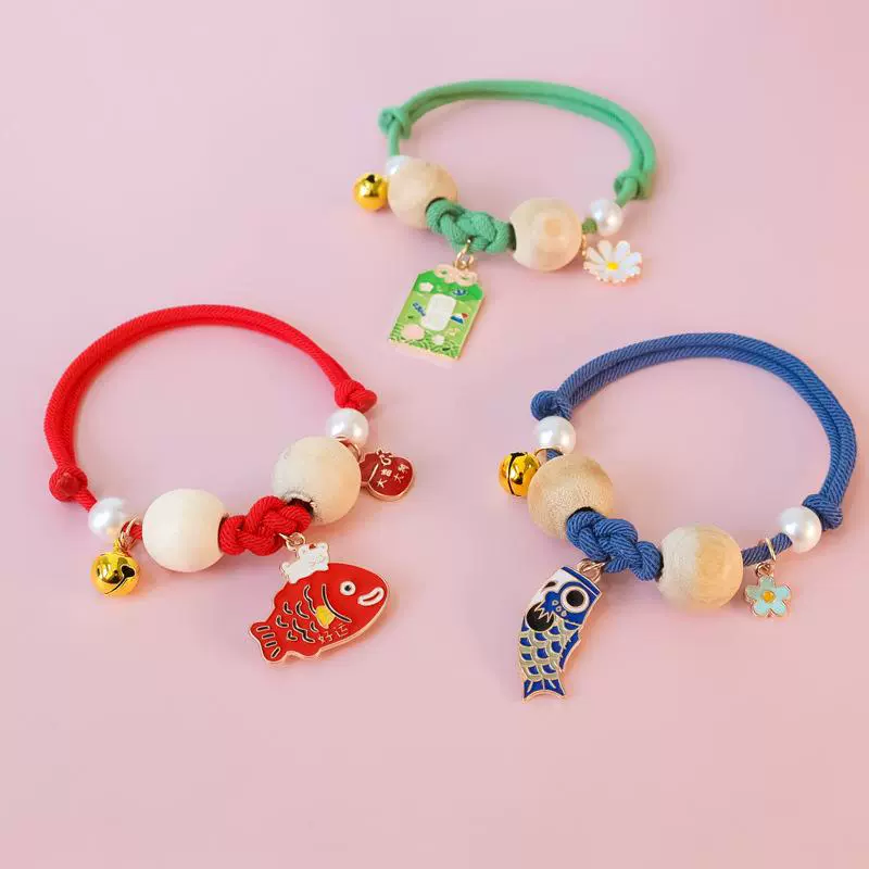 Ошейник для кошек и щенков из камфорного дерева, украшение на шею, ошейник-кольцо, украшение на шею в новогоднем стиле, с декором в виде карпов кои и цветов сакуры