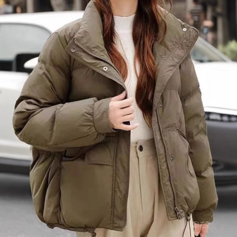 24 invierno Puyuan Shake lo mismo Mellard chaqueta de plumón ligera corta de collar vertical invierno 20