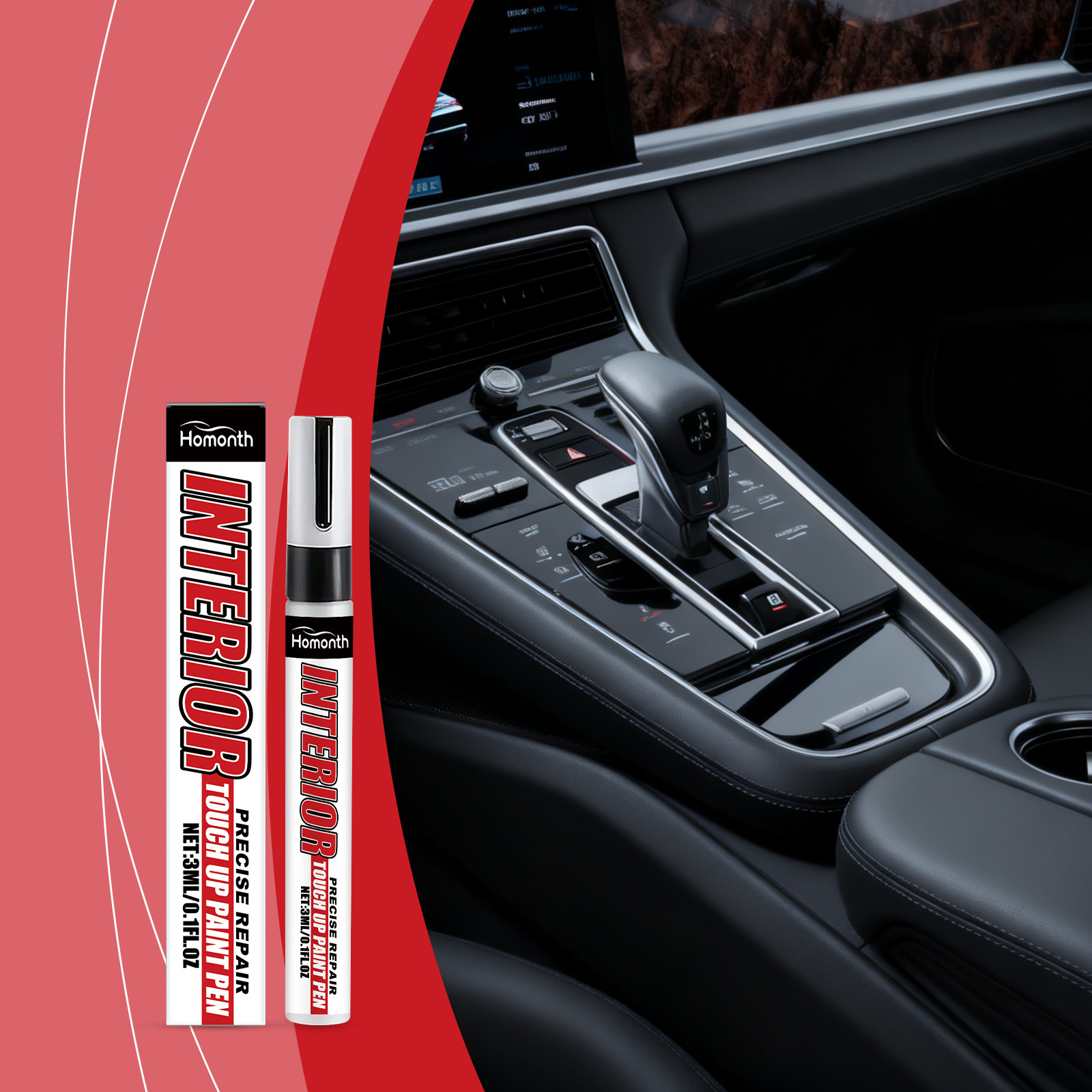 HOMONTH Car Touch-Up Paint Pen, for Car Body Scratch Repair, Paint Renovation, and Color Touch-Up