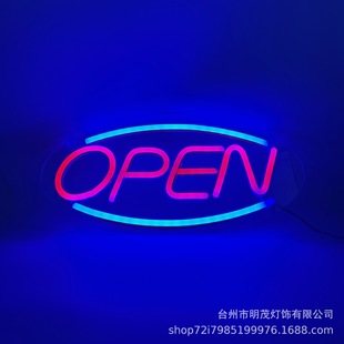 Led Acrylic Backboard Open Luminous Light Sign Neon Light Box Bar Support Props Decoration Ins Light Super Bright