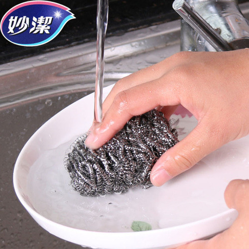 Miaojie steel wire ball cleaning ball household kitchen dishwashing pot brush artifact stainless steel metal wire ball wholesale