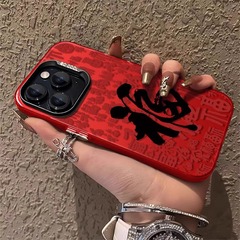 蘋果15手機殼12pro適用iphone13max龍年彩銀MD保護套11新14plus福