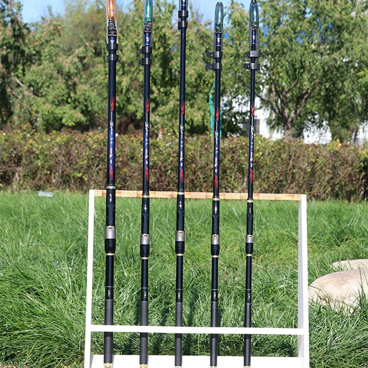 N ° 7 varilla de pesca de roca de carbono Super duro gran anillo de guía de pesca 3,6 M 6,3 m 5,4 M caña de pescar mano mar varilla artes de pesca