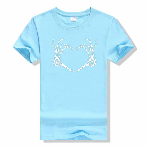 Cute Skeleton Hand Heart Sign Bones Costume Funny Black and White