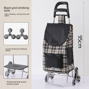 Folding grocery shopping cart for home use, handheld suitcase