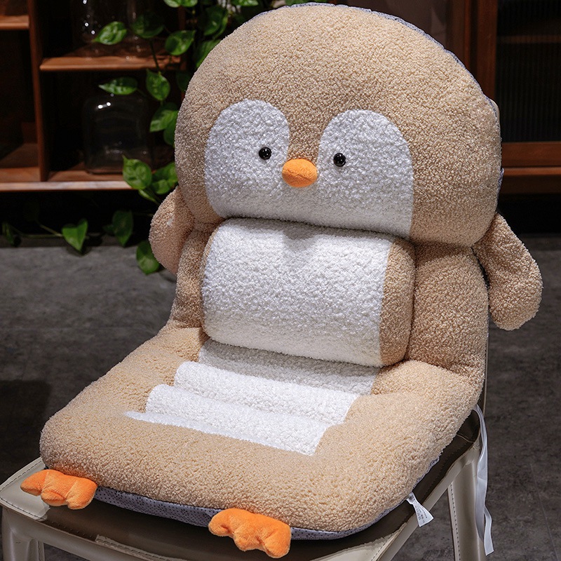Cojín de pingüino de oficina para estar sentado cojín de cintura asiento trasero en un cojín de trasero grueso calentamiento invierno