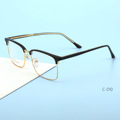 金属复古眼镜框时尚眉毛半框平光镜可配近视变色防蓝光眼镜20301