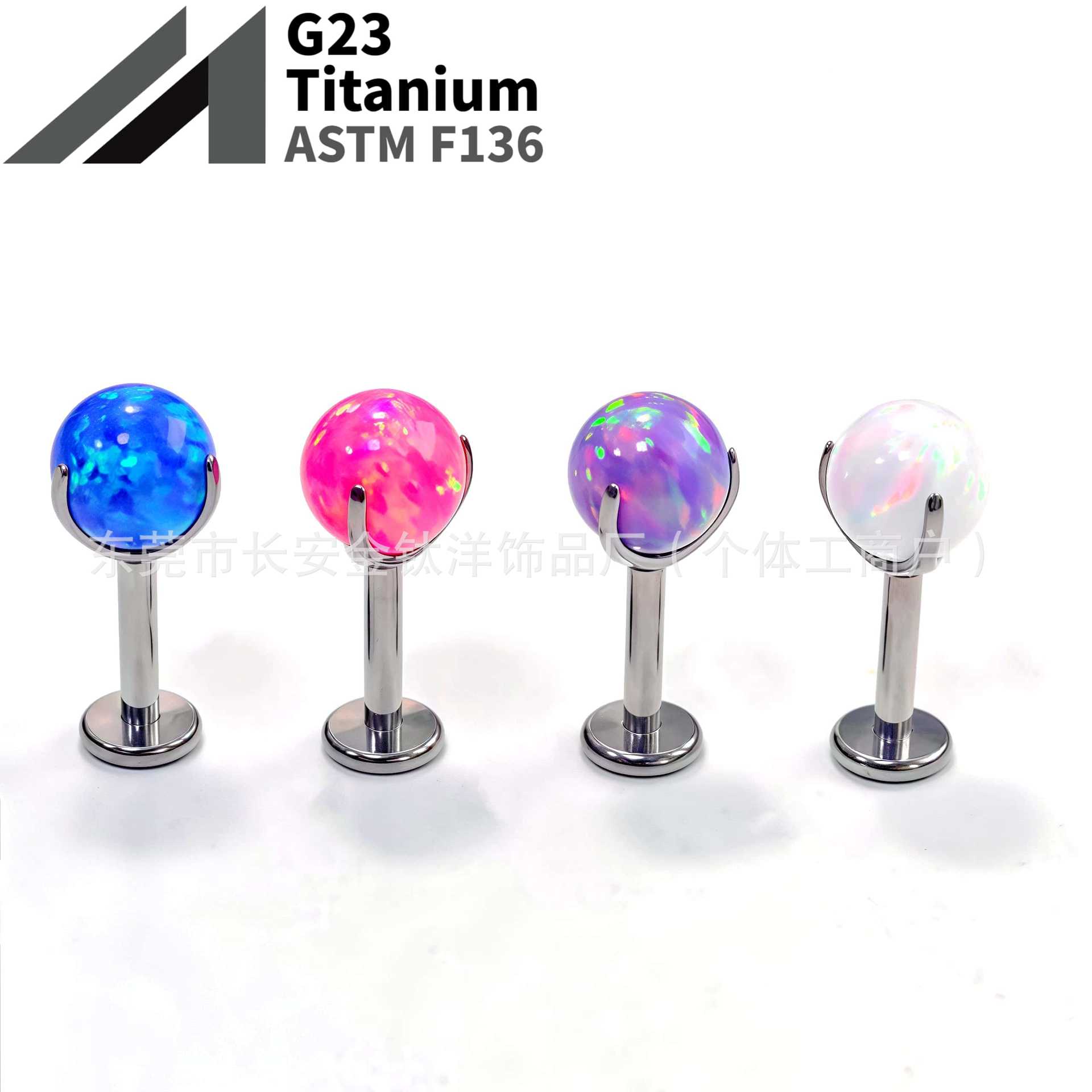 16G labret stud size and finish detail