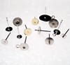 Round accessory stainless steel, earrings, earplugs with accessories, handmade
