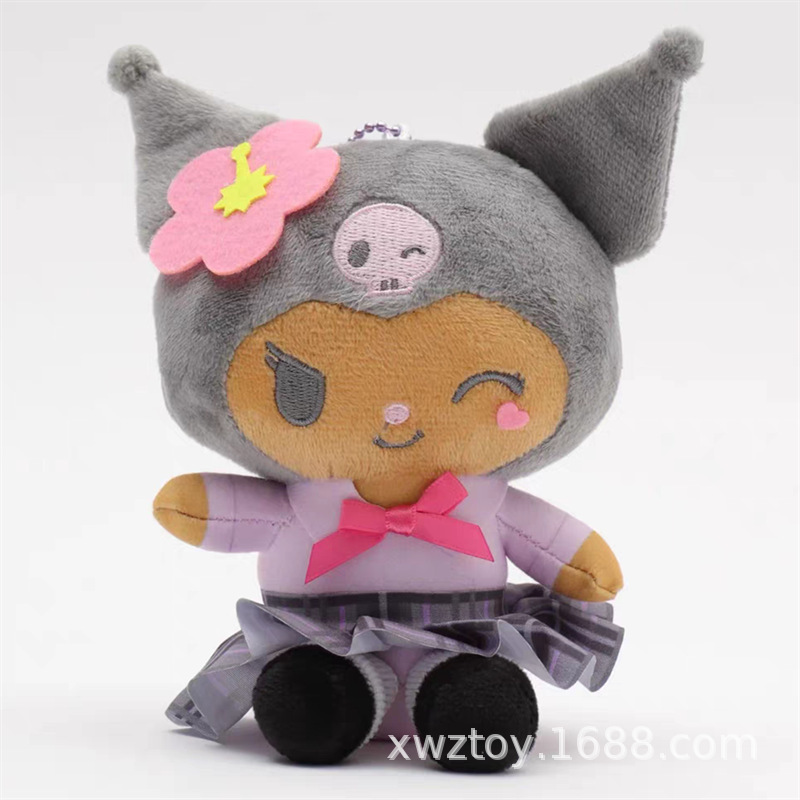 日本のかわいい桜平成ホットガール学生服黒革 KT 猫クールミーメロディーペンダントバッグペンダント|undefined
