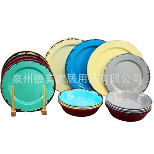 Rustic melamine dinner set�P�y�OӋ������P��12���� ���Q���S