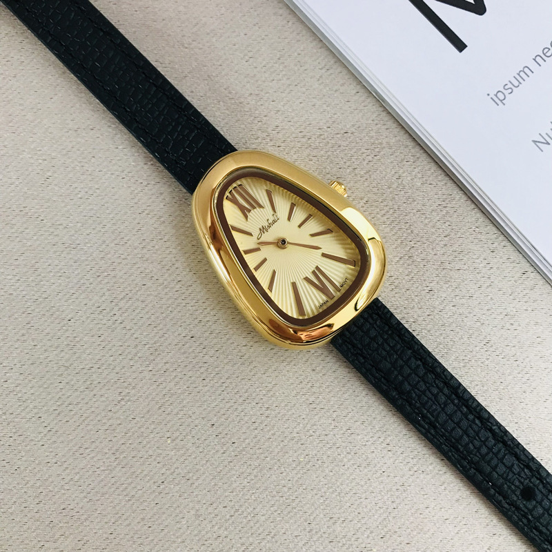 110g Weight Tempered Glass Mirror Material Genuine Leather Strap Material Watch Classification Pointer Display Type Buckle Buckle Style Oval Dial Shape Casual, Holiday Occasion Quartz Movement Solid Color Pattern All Seasons Season Women's Gender Vintage Style, Classic Style Style Vintage Style Classic Style Solid Color Buckle Quartz Watch Women's Watches 5