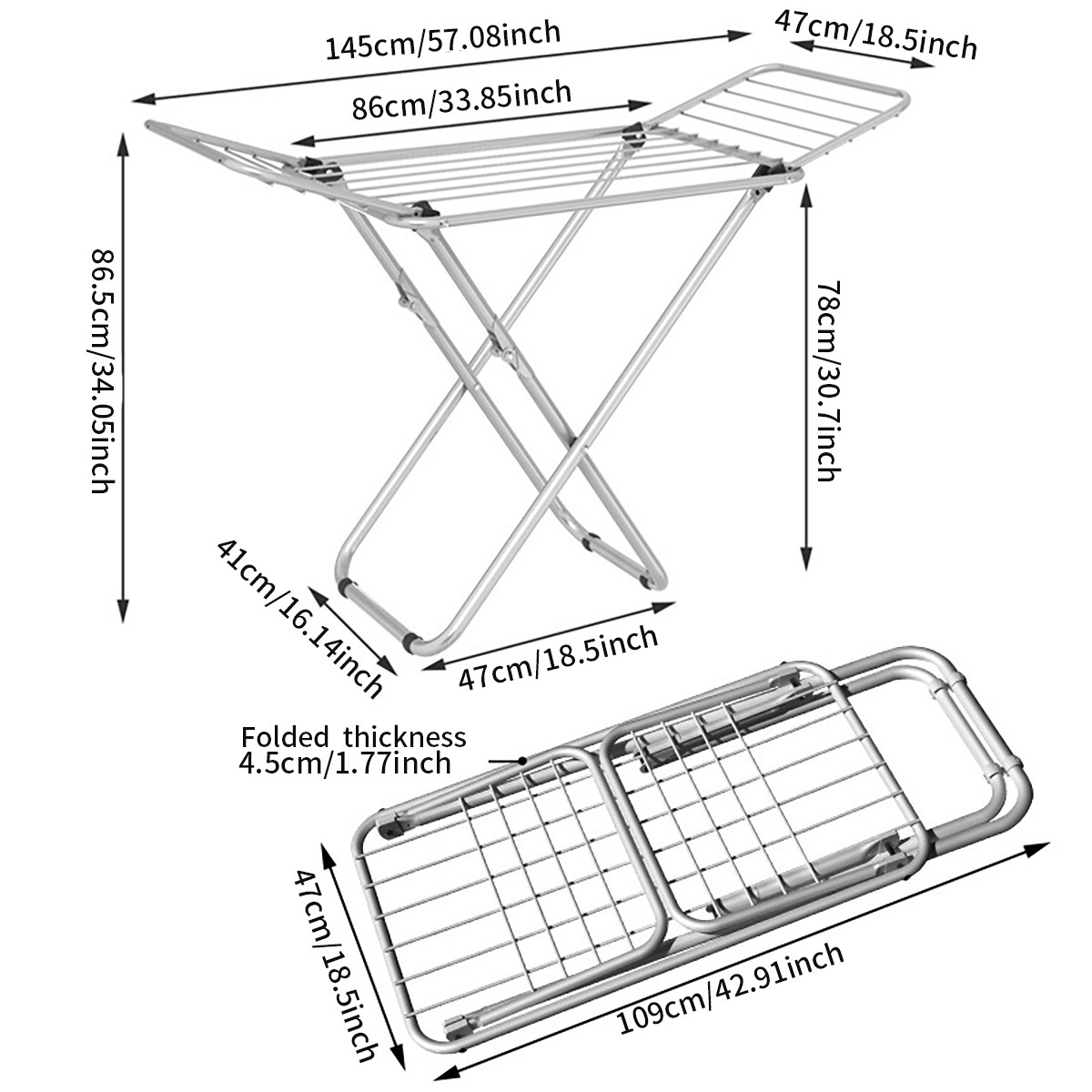 X-wing suelo percha de secado balcón plegable interior y exterior sin instalación edredón almacenado edredón doméstico mayorista