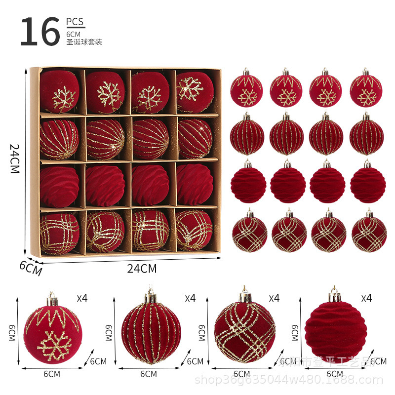 Foreign Trade 6cm Flocking Christmas Ball Pendant suit Holiday Decoration Pendant Window Arrangement Snowflake Ball Christmas Tree Ball Foreign Trade 6cm Flocking Christmas Ball Pendant suit Holiday Decoration Pendant Window Arrangement Snowflake Ball Christmas Tree Ball