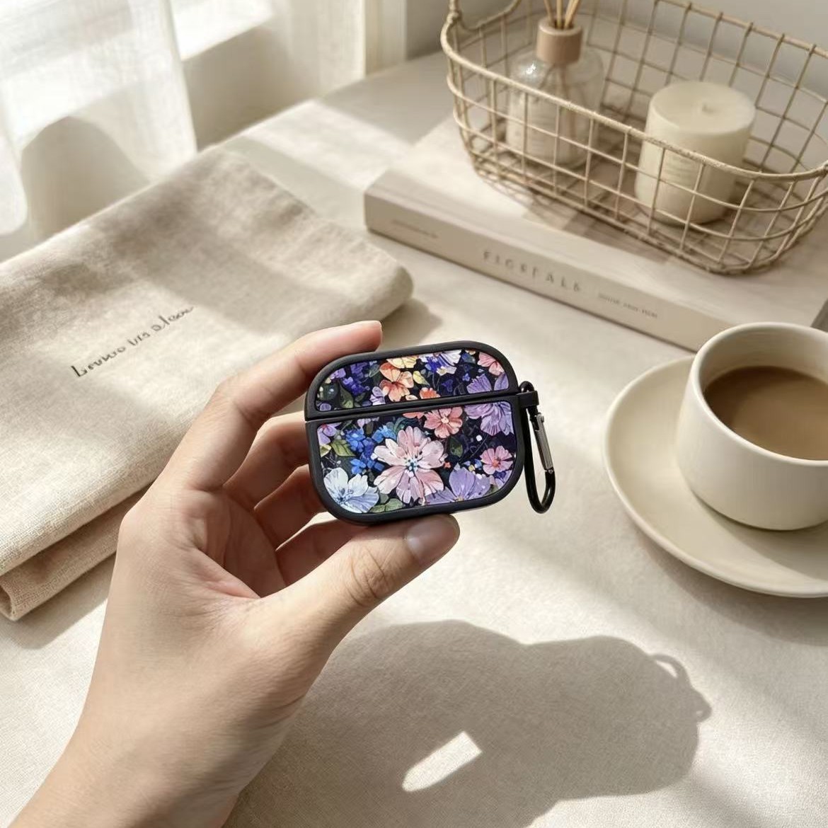 Flores camufladas, estando de auriculares para Apple Airpods pro3 estando de auriculares, espejo de vidrio image 3