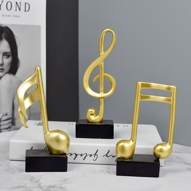 Modern Minimalist Music Trophy Stave Notes Piano Ornaments Home Decorations Piano Room Crafts Gifts