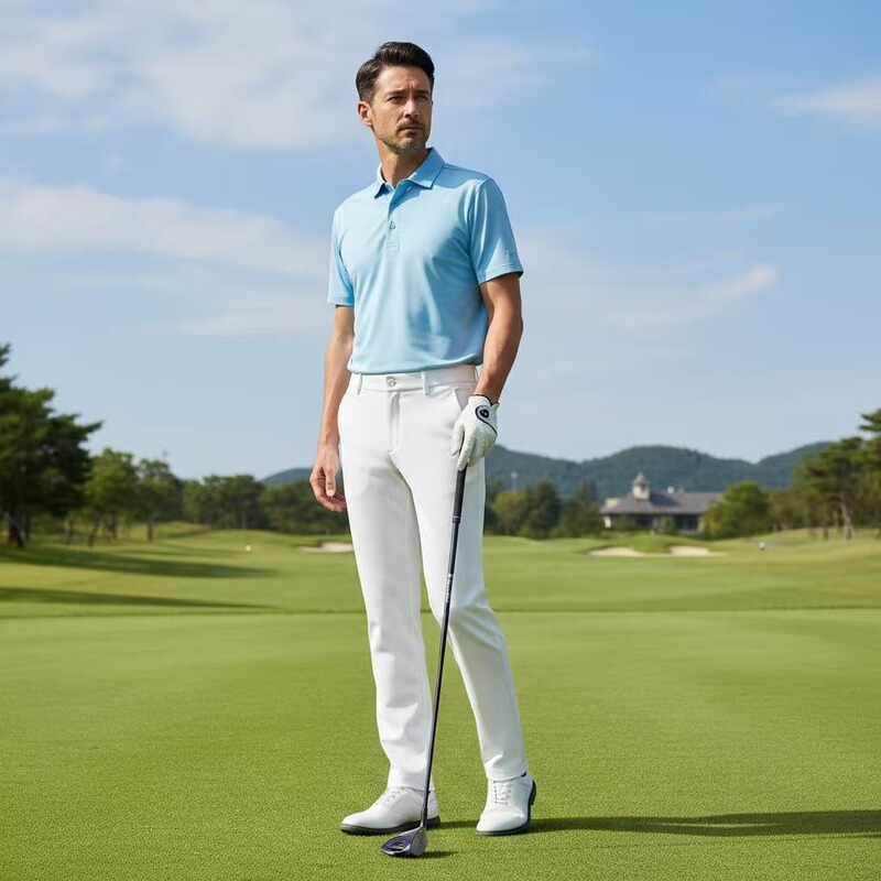 Men's Golf Pants Autumn White Straight Loose Golf Sports Pants Quick-Dry Breathable High-End Extended Casual